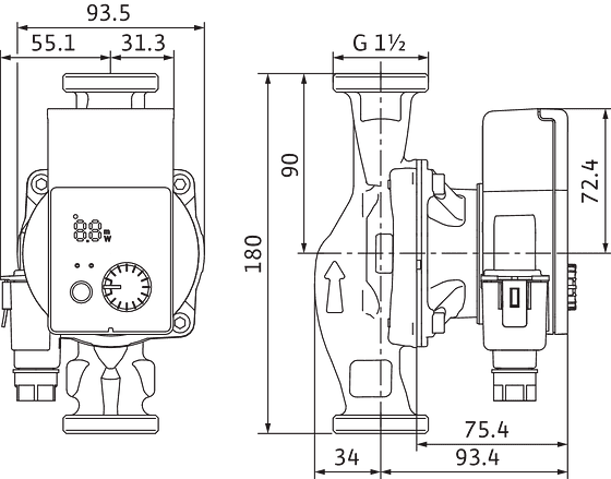 Wilo Yonos Pico 25/1-4 lämpöjohtopumppu 180mm - Image 2