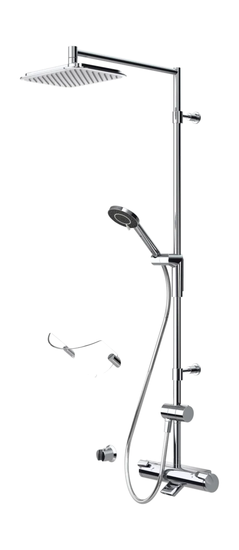 Oras Optima 7193 sadesuihkuhana, termostaattinen, Easy Grip, käsisuihku, saippuateline