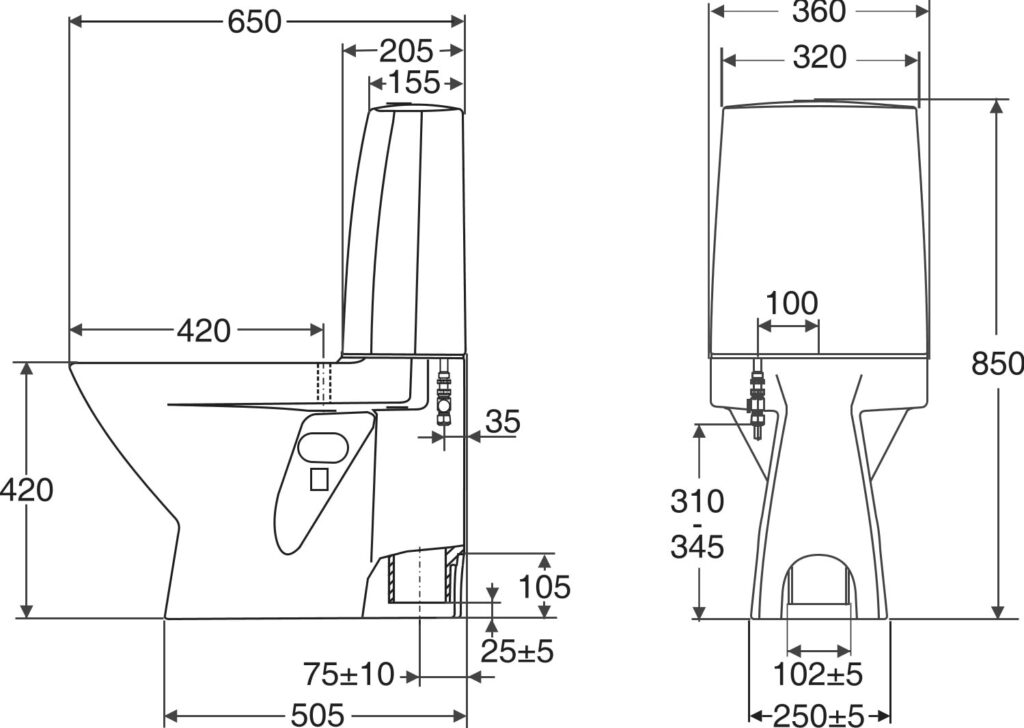 IDO Seven D WC-laite, kanneton, piiloviemäröinti, 1-huuhtelu, 35310-01 - Image 2