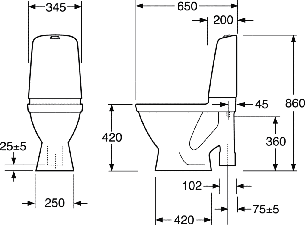 Gustavsberg Nautic WC-istuin S-lukolla HF 1591 - Kanneton, Tehokas Vedenkulutus, Peruskorjausmalli - Image 2
