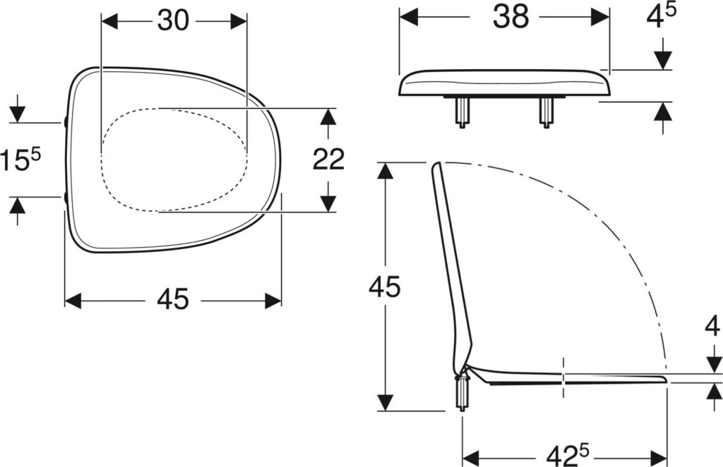 Ido Trevi WC-istuinkansi pehmeä mattavalkoinen 5711141 - Image 2