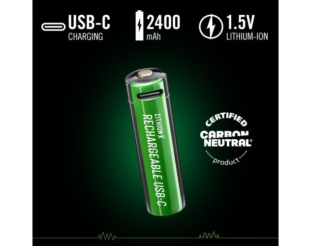 Coast AA USB-C ladattavat paristot 1,5V 4 kpl sisältäen latauskaapelin - Image 2