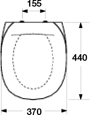 WC-kansi Gustavsberg Nordic 390 vakiokansi valkoinen - Image 3