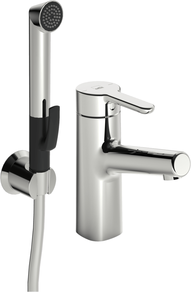 Oras Inspera 3012F pesuallashana – Krominen hana, kiinteä juoksuputki, Bidetta-käsisuihku, G3/8 liitäntä