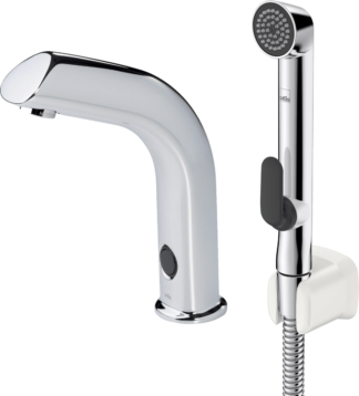 Oras Electra 6105Z pesuallashana – Kosketusvapaa, manuaalinen lämpötilansäätö, Bluetooth 5.x, 24/48V, kromi, IP67 suojaus
