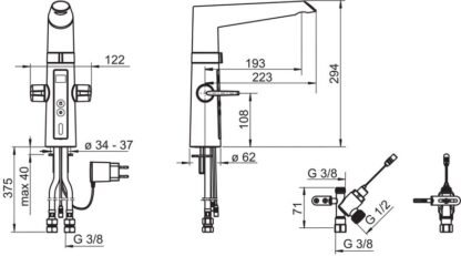 Oras Optima 2727F keittiöhana, pesukoneventtiili - Image 2