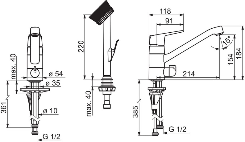 Oras Vega 1829G aputilahana – mekaaninen pesukoneventtiili, - Image 2