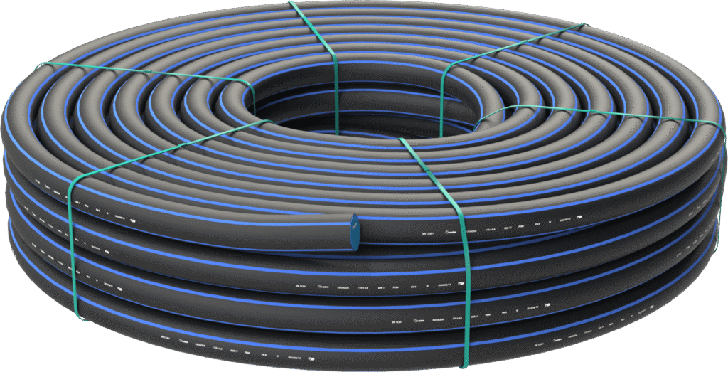 Muoviputki PEM Votec 25x2,3 PN12,5 Siniraita L=100m