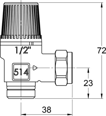 Varoventtiili LK 514 MultiSafe, 1/2" 10 bar - Image 2