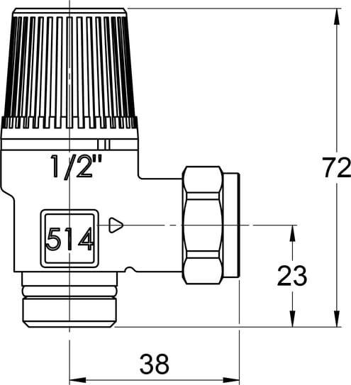 Varoventtiili LK 514 MultiSafe, 1/2" 10 bar - Image 2