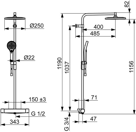 Oras Optima Style 7192N-33 Sadesuihkuhana - Image 2