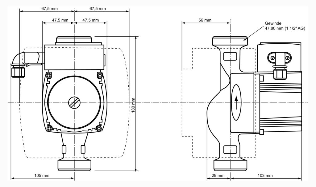 HZP 25-60-180 ECO (5-45W) 230V T.I.P.