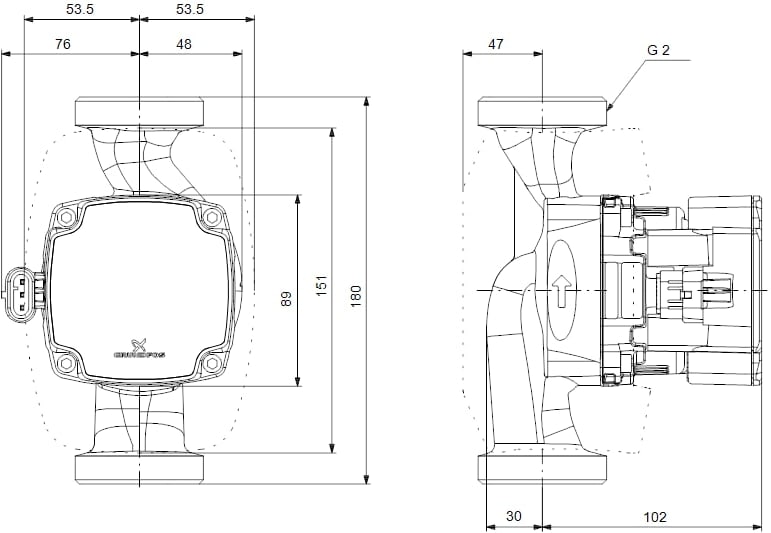 KIERTOVESIPUMPPU GRUNDFOD ALPHA1 GO 25-60 180 220-240V 9