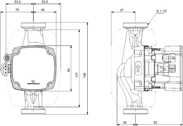 KIERTOVESIPUMPPU GRUNDFOS ALPHA2 GO 25-75 180 220-240V 9